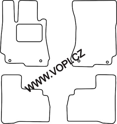 Autokoberce Mercedes S W221 original fixace 2005 - 2013 Royalfit (2953)